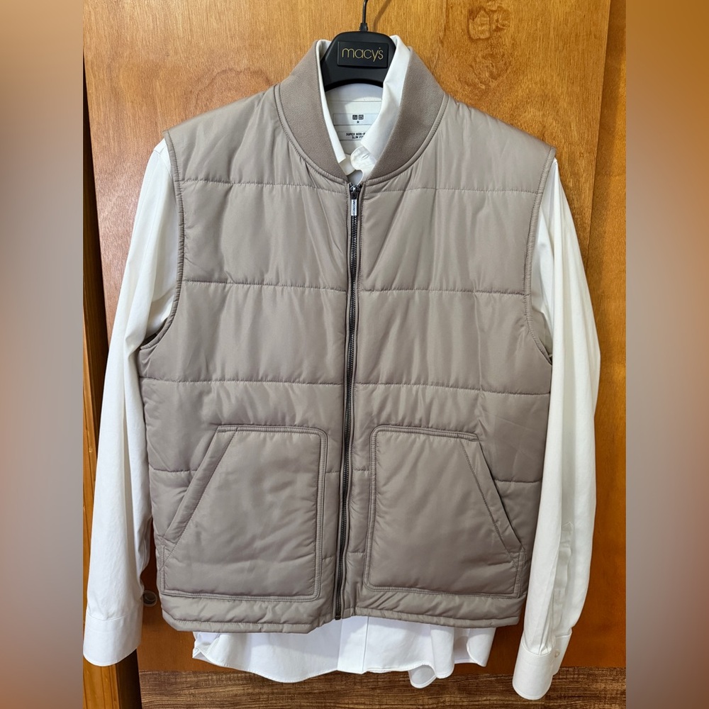 Bugatchi Tan Puffer Vest